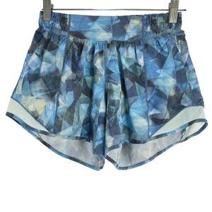 Lululemon Hotty Hot Shorts Size 4 Tall City Shadow Alpine White Multi Blue‎ Glow